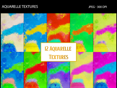 12 Aquarelle Textures abstract aquarelle backgrounds patterns textures watercolor