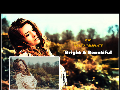 Bright & Beautiful Photo Template manipulation mockup photo effect psd psd template template