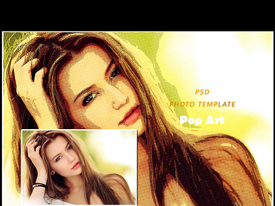 Pop Art Photo Template manipulation mockup photo effect psd psd template