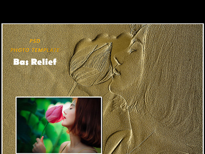 Bas Relief Photo Template