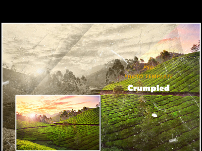 Crumpled Photo Template