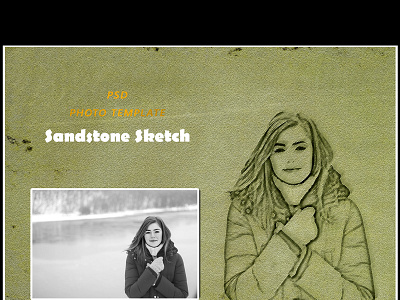 Sandstone Sketch Photo Template