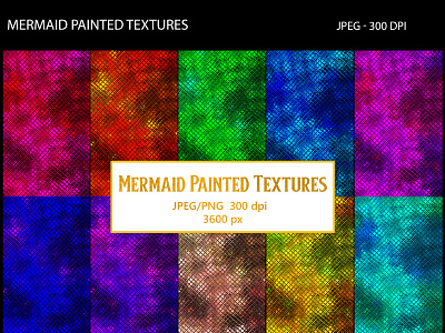 Mermaid Painted Textures abstract backgrounds foil mermaid patterns textures