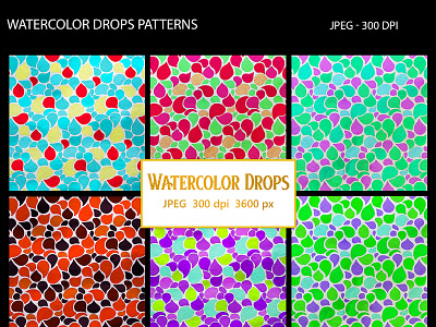 Watercolor Drops Patterns