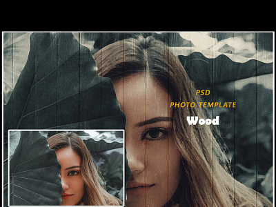 Wood Photo Effect mockup photo effect photo template psd psd template wood