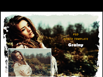 Grainy Photo Effect grain mockup noise photo effect photo template psd psd template