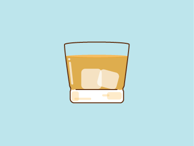 Whiskey ice icon whiskey