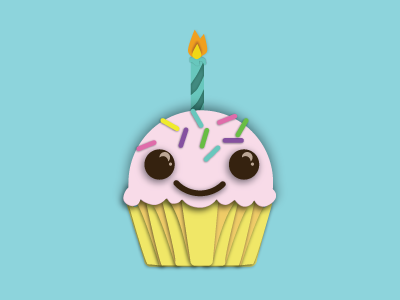 Cupcake cupcake happy birthday illustration sprinkles