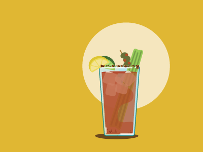 Bloodymary alcohol bloody mary brunch cocktail drink glass happy hour illustration olives