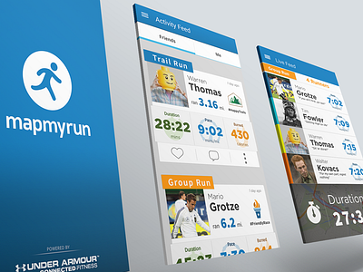 Mapmyrun app - minor concept redesign app concept fitness health mapmyfitness mapmyrun mobile redesign running under armour
