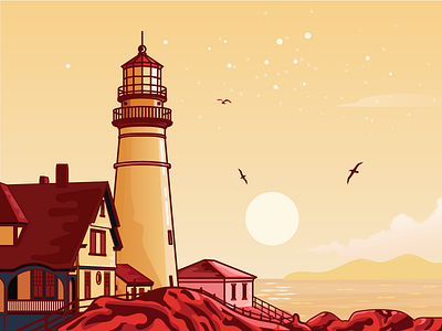 california lighthouses clipart