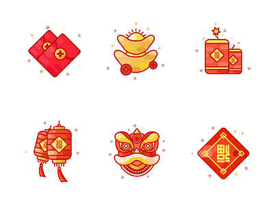 Spring Festival Icons design illustration illustrator