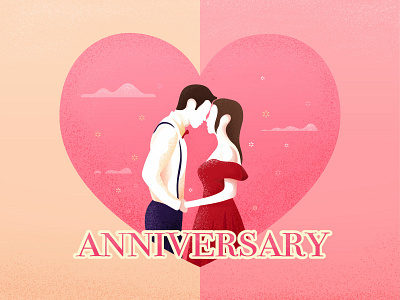 Valentine's day and marriage anniversary design illustration illustrator