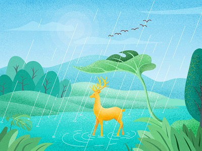 Rain Water ( The 24 Solar Terms) design illustration illustrator