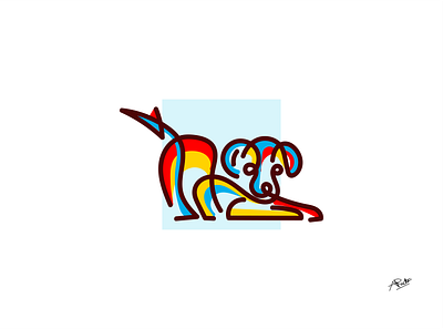 Dog art design flat illustration illustrator logo minimal simple vector