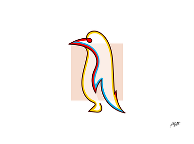 Penguin illustration minimal vector