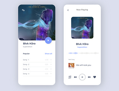 Music Player app design illustration illustrator music music app music player ui ux