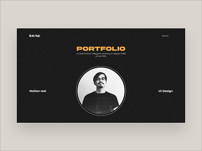 Personal portfolio adobe after effects adobe xd minimal motion personal portfolio ui ux website