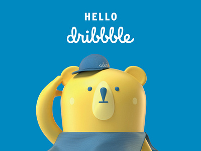 Hi Dribbble! branding debut design first post illustration