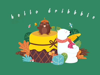 Hey Dribbble design illustration