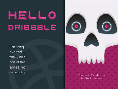 Hello Dribbble! first post firstshot hello dribble illustration monster