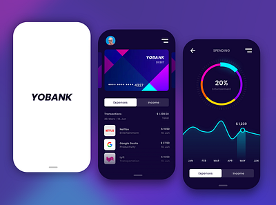 Mobile banking android app branding design ios logo ui ux