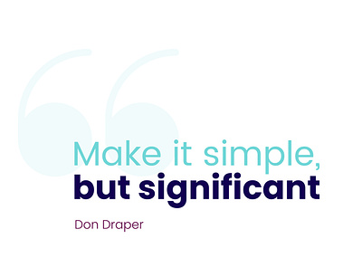 Make it Simple, but Significant