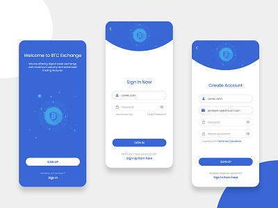 Sign In / Sign Up android app design android design android ui design app design application clean color ios app design ios design ios ui design light login login page mobile mobile app sign in sign up signin signup ui