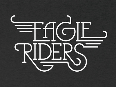 Eagle Riders custom hand drawn typography