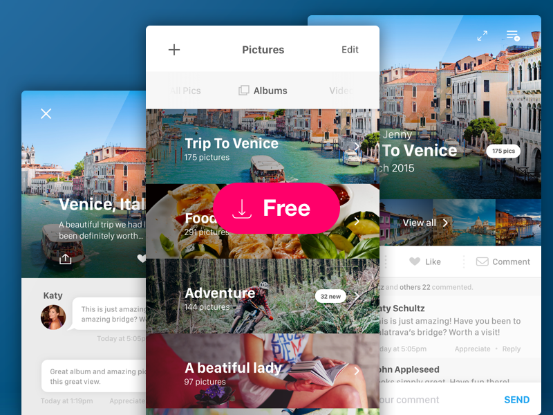 Medium UI Kit mobile interface ios design ui freebies sketch free picture app app interfaces