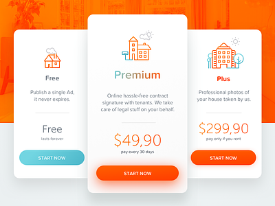 Gromia Pricing Page card ui content card diffuse shadows price ui pricing page pricing plan red ui shadows web cards