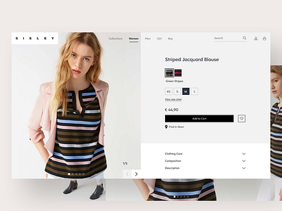 E-commerce UI clarika font ecommerce ecommerce ui ecommerce visual fashion light colors minimal ui shop ui website hero