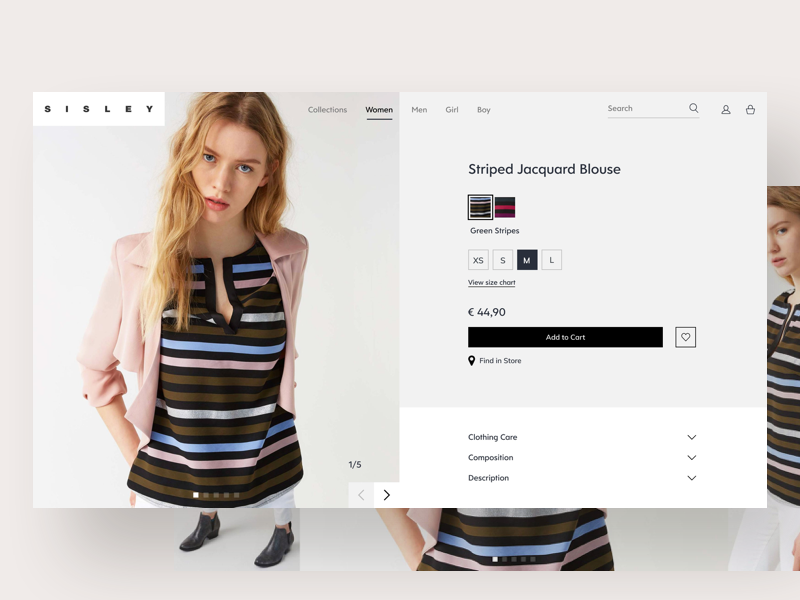 E-commerce UI by Andrea Montini on Dribbble