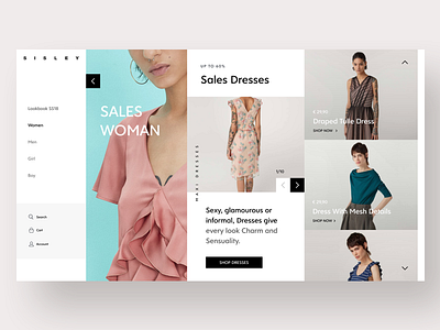 E-commerce Collection UI clarika font ecommerce ecommerce ui ecommerce visual fashion light colors minimal ui shop ui website hero