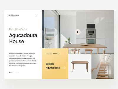 Interior Design UI architecture design furniture hero ui interior design maison neue font minimalist ui web ui