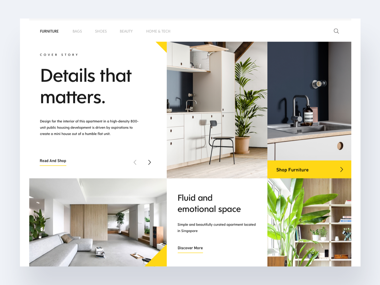 Architecture UI Shot by Andrea Montini on Dribbble