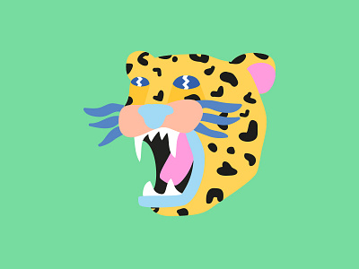 Leopard color drawing illustration leopard