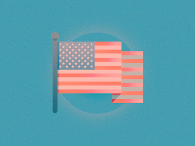 America! america american flag flag illustration weird colors