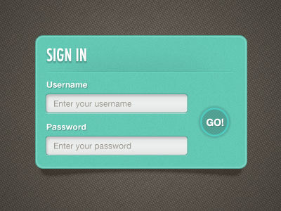 Aqua Sign-In Box aqua login texture ux