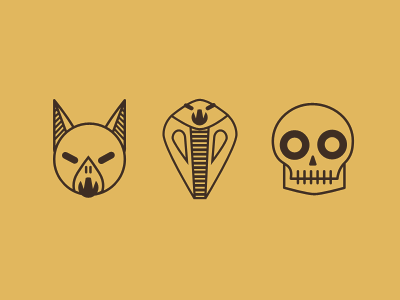 Bat, Cobra & Skull