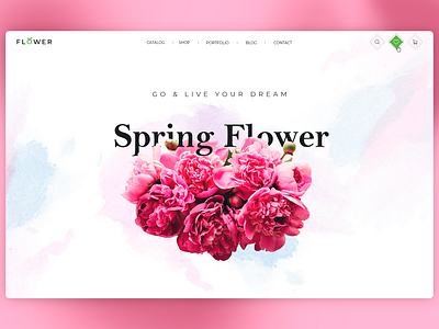 Flowers Shop Homepage concert design dribbble e commerce flowers photoshop ui ui ux ux web design website