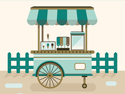 Nomade #1 adobe art artistic artwork blue creation drawing flat design ice cream illustration illustrator