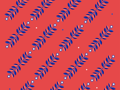 Pattern #1 blue creation detail flowers graphic design illustration illustrator pattern red