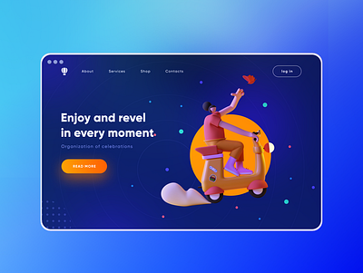 Feast agency 3d figma mainpage ui uiux webdesign