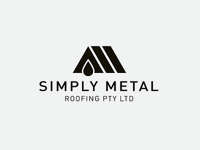 Simply Metal Roofing Logo Sydney branding design logo typography