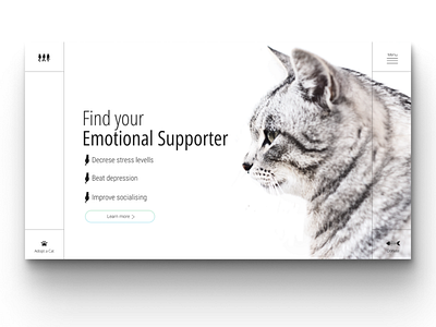 Find your Emotional Supporter cats design desktop design figma ui ux web webdeisgn website