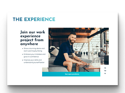 The Experience design landingpage ui ux web webdesign
