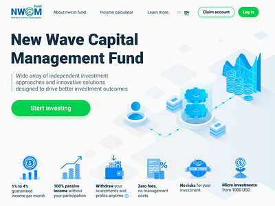 NWCM fund branding design graphic design logo typography ui ux