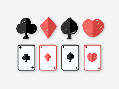 Playing Card design flat icon illustration logo minimal