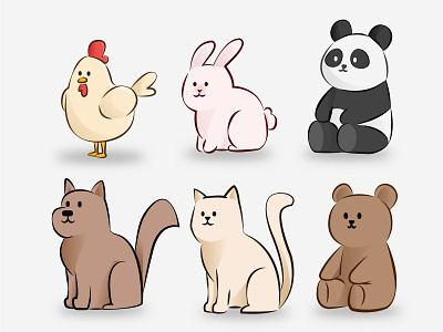 Animal animal cute design icon illustration minimal